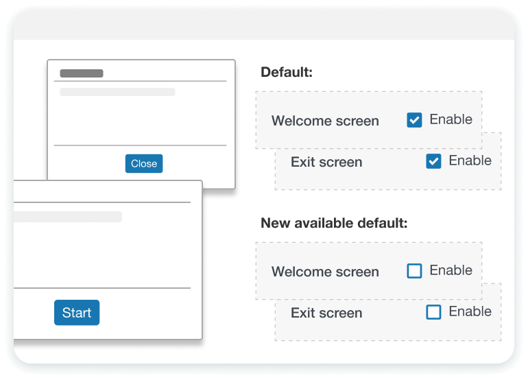 Disable intro and outro screens by default