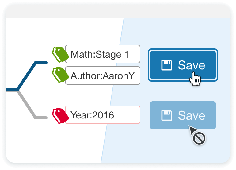 Content management via enhancements with tags